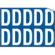 Foglio n. 10 etichette adesive B/B lettera D