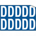 Foglio n. 10 etichette adesive B/B lettera D