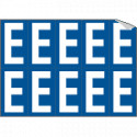 Foglio n. 10 etichette adesive B/B lettera E