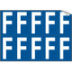 Foglio n. 10 etichette adesive B/B lettera F