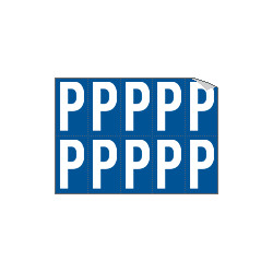 Foglio n. 10 etichette adesive B/B lettera P