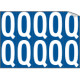 Foglio n. 10 etichette adesive B/B lettera Q