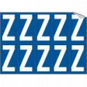 Foglio n. 10 etichette adesive B/B lettera Z