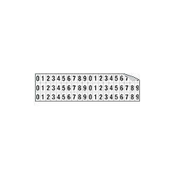 Foglio n. 60 numeri autoadesivi B/N numeri da 0 a 9