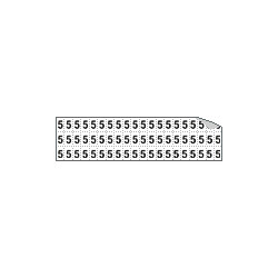Foglio n. 60 numeri autoadesivi B/N numero 5