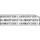 Foglio n. 60 etichette adesive B/N lettere da A a Z