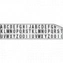 Foglio n. 60 etichette adesive B/N lettera da A a Z