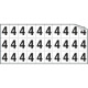 Foglio n. 30 etichette autoadesive B/N numero "4"
