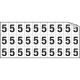 Foglio n. 30 etichette autoadesive B/N numero "5"