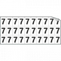 Foglio n. 30 etichette autoadesive B/N numero "7"