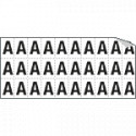 Foglio n. 30 etichette autoadesive B/N lettera "A"