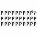 Foglio n. 30 etichette adesive B/N lettera P