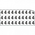 Foglio n. 30 numeri autoadesivi B/N numero 4