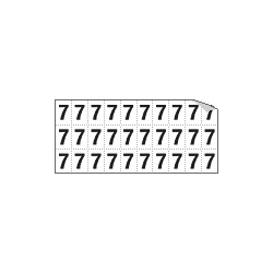 Foglio n. 30 numeri autoadesivi B/N numero 7