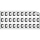 Foglio n. 30 etichette adesive B/N lettera C