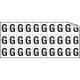 Foglio n. 30 etichette adesive B/N lettera G
