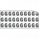 Foglio n. 30 etichette adesive B/N lettera G