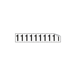 Foglio n. 10 etichette autoadesive B/N numero 1