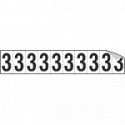 Foglio n. 10 etichette autoadesive B/N numero 3