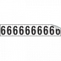 Foglio n. 10 etichette autoadesive B/N numero 6 / 9