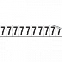 Foglio n. 10 etichette autoadesive B/N numero 7