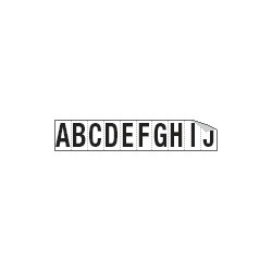 Foglio n. 10 etichette adesive B/N lettere da A a J