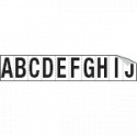Foglio n. 10 etichette adesive B/N lettere da A a J
