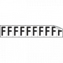 Foglio n. 10 etichette adesive B/N lettera F