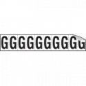 Foglio n. 10 etichette adesive B/N lettera G