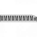 Foglio n. 10 etichette adesive B/N lettera M