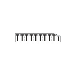 Foglio n. 10 etichette adesive B/N lettera T