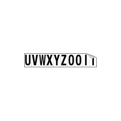 Foglio n. 10 etichette adesive B/N lettere da U a Z