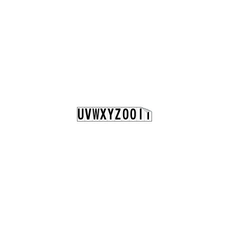 Foglio n. 10 etichette adesive B/N lettere da U a Z