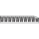 Foglio n. 10 etichette adesive B/N lettera W