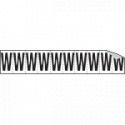 Foglio n. 10 etichette adesive B/N lettera W