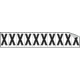 Foglio n. 10 etichette adesive B/N lettera X