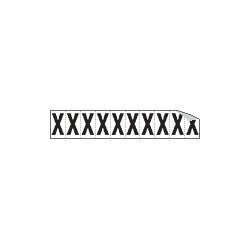 Foglio n. 10 etichette adesive B/N lettera X