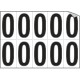 Foglio n. 10 etichette autoadesive B/N numero 0
