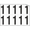 Foglio n. 10 etichette autoadesive B/N numero 1