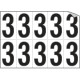 Foglio n. 10 etichette autoadesive B/N numero 3