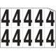 Foglio n. 10 etichette autoadesive B/N numero 4