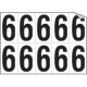 Foglio n. 10 etichette autoadesive B/N numero 6 o 9