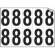 Foglio n. 10 etichette autoadesive B/N numero 8