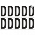 Foglio n. 10 etichette autoadesive B/N lettera D