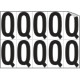 Foglio n. 10 etichette autoadesive B/N lettera Q