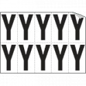 Foglio n. 10 etichette autoadesive B/N lettera Y