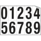 Foglio n. 10 etichette autoadesive B/N numeri da 0 a 9