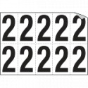 Foglio n. 10 etichette autoadesive B/N numero 2