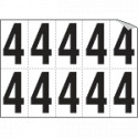 Foglio n. 10 etichette autoadesive B/N numero 4