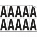 Foglio n. 10 etichette autoadesive B/N lettera A